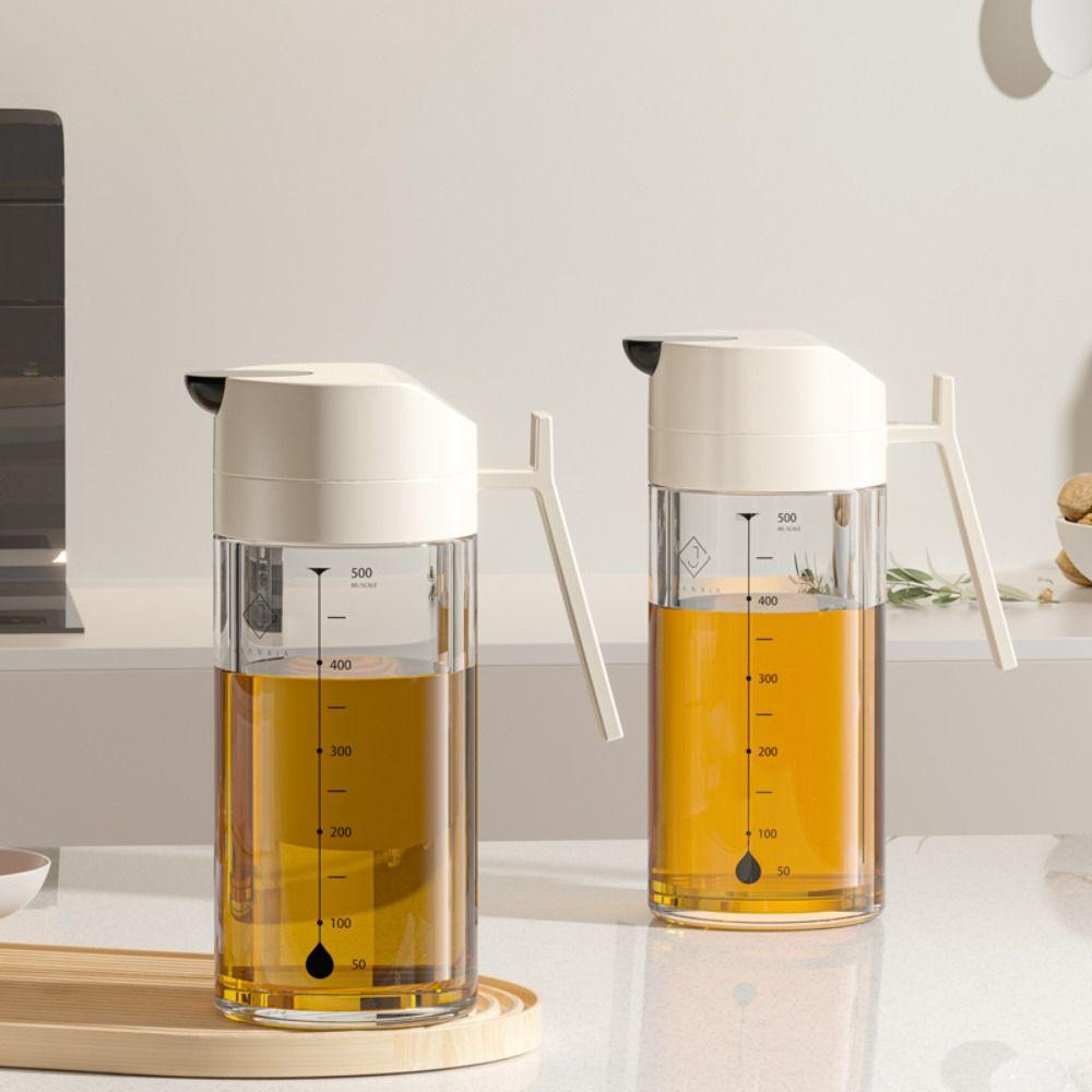 Leak Proof Cooking Oil Pot Large Capacity Automatic Cap Spout Oil Dispenser Twist Seal Heat-resistant Soy Sauce Jug Roasting