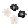 4PCS Clip On Button Covers Camellia Flower Cufflinks for 1.8cm Diameter Cuff Buttons Crafts Sewing Clothing Decoration