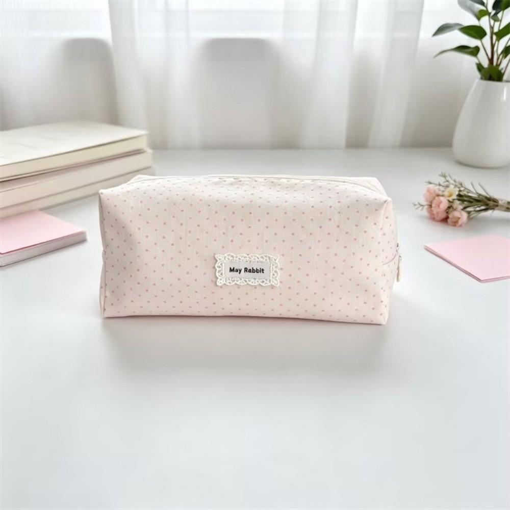Korean-style Pen Pouch Polka Dot Storage Bag New Pencil Case Student