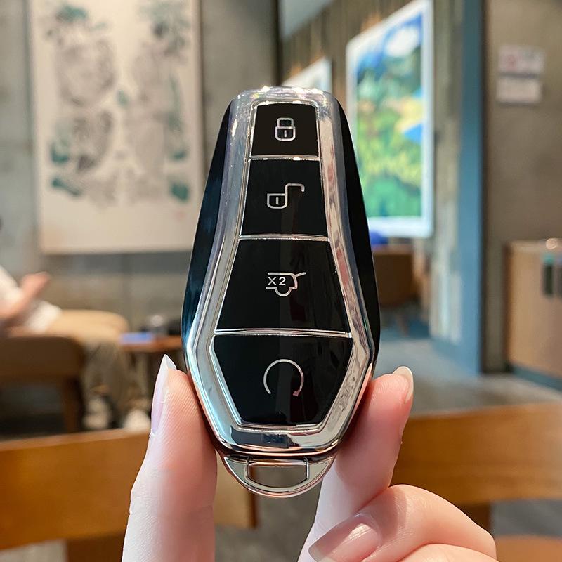 BYD Dolphin Key Case for Han Song, Tang DM-i, Qin Pro/Plus, Yuan, and E2 - Car Shell Buckle Bag.