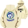 Jayden McDaniels Timberwolves No. 3 Printed Hooded Sweater Top Loose Fall and Winter Fleece Thickened Cap