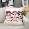 Kpop Style Throw Pillow Decorative Cushion Cute Chibi Anime Maid Cafe Print Soft Pillow For Sofa Bedroom Perfect Gift For Teens Fans