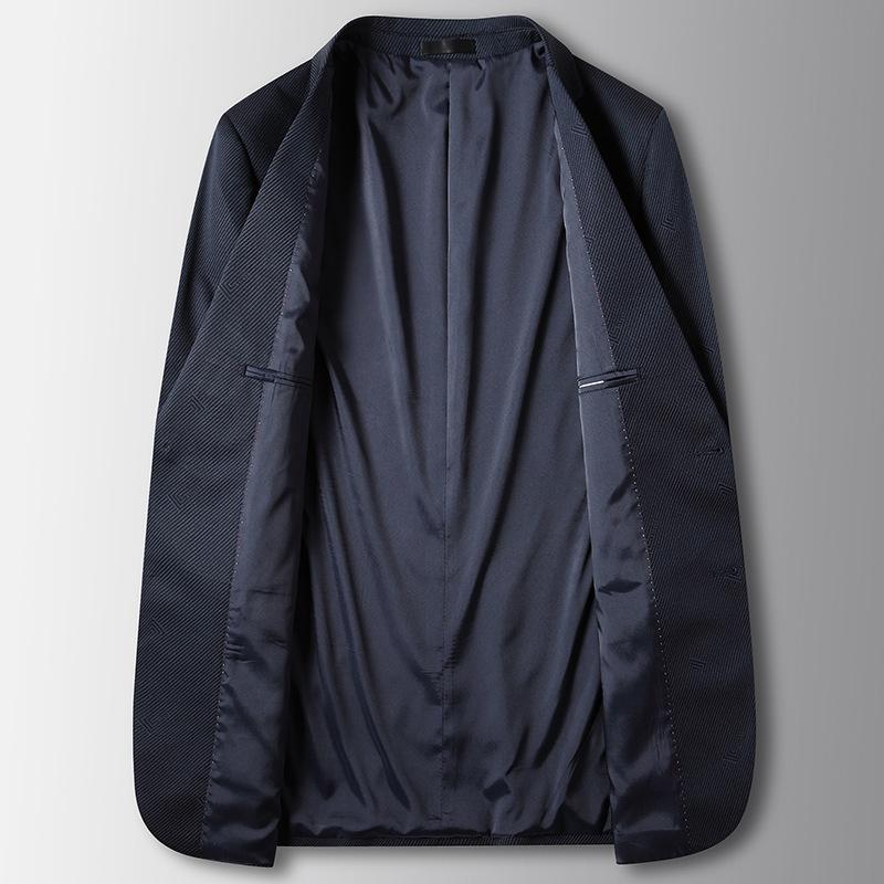 Men's Casual Spring and Autumn Light Luxury Business Single West Middle-aged and Young People Solid Color Single-breasted Trendy Suit Jacket