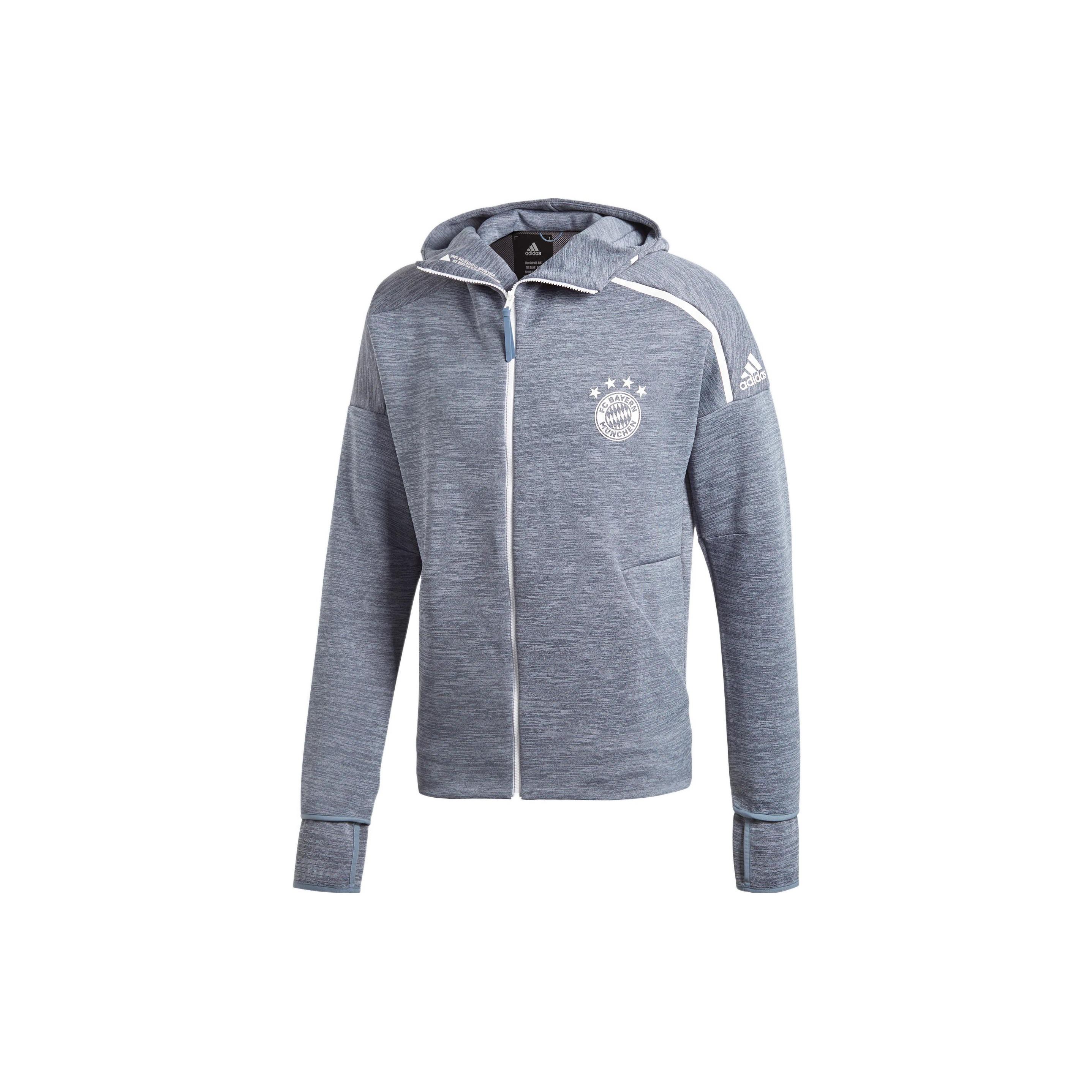 

Мужская толстовка Adidas FCB ZNE с буквенным принтом и логотипом, темно-серая CY6101