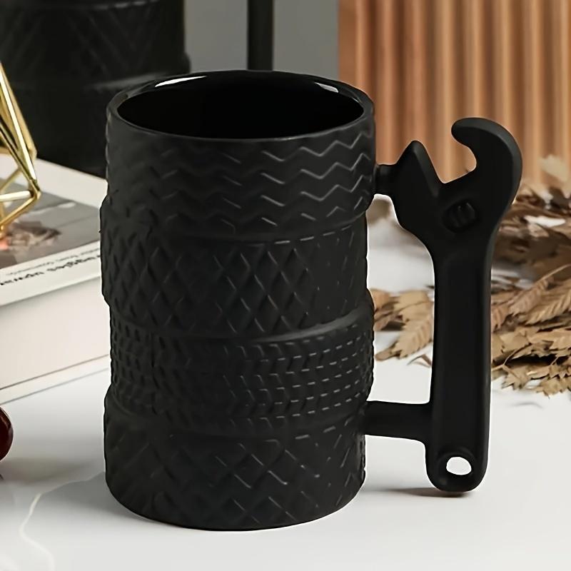 Kreative Keramiktasse mit großer Kapazität, neuartiges Reifen-Design, Tasse für Großhandel, grenzüberschreitend