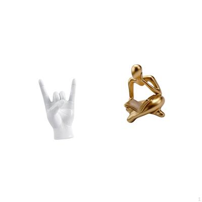 Rock Gesture Sculpture for Creative Apartment Bedroom Restaurant Decor And Abstract Thinker Statue