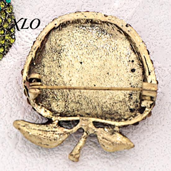 Fruchtform Legierung Anstecknadel Strass Brosche für Damen, Revers Anstecknadel Damen, Kleidung Schmuck Zubehör Hochzeitsparty Abschlussball Vintage