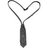 Luxury Adjustable Rhinestone Necktie Double Layer Ties Tassel Ribbon Necktie Unisex