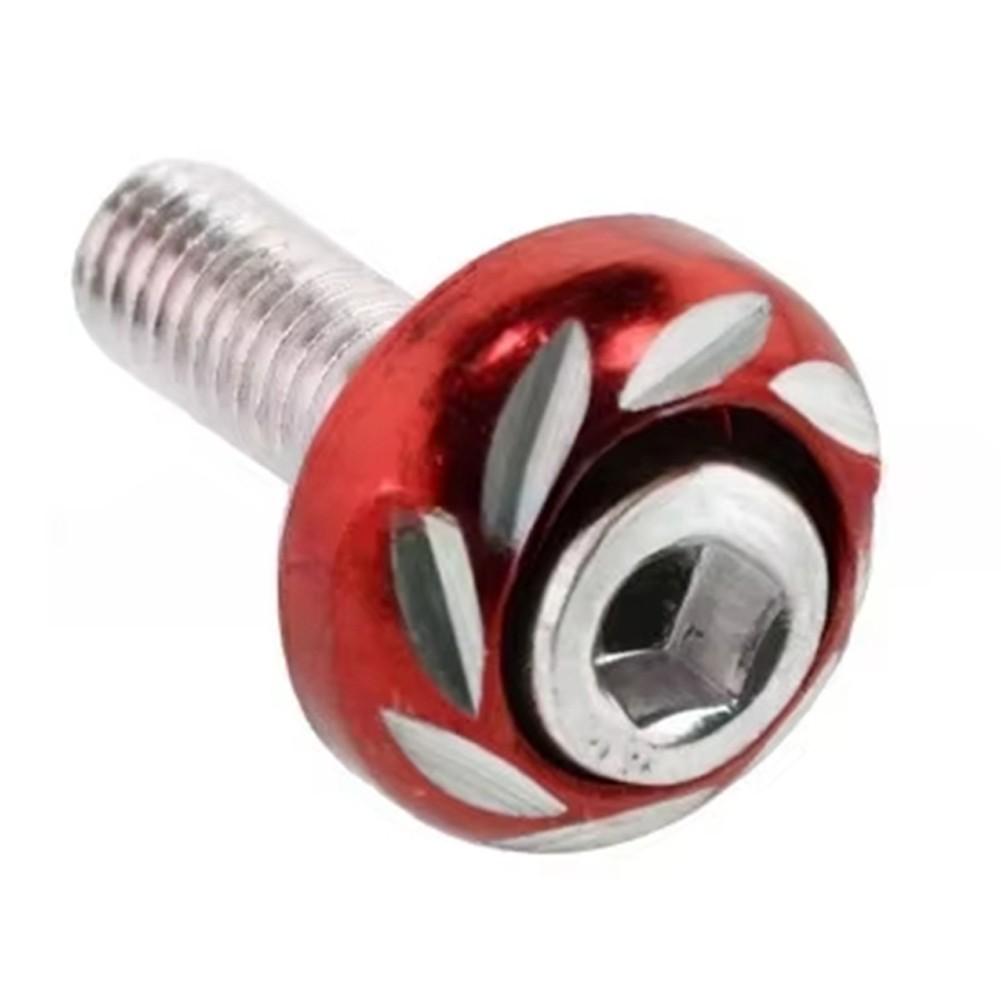 2 Pack Aluminum License Plate Screws for Motorcycle Frame Fixing Bolts