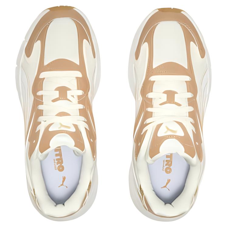 Puma Teveris Nitro Comfortable Retro Shock Absorbing Durable Low Top Lifestyle Casual Shoes Women Sneaker White Yellow 391098-02