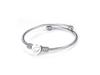 Titanium Steel English Alphabet Heart Bracelet with Simple Design