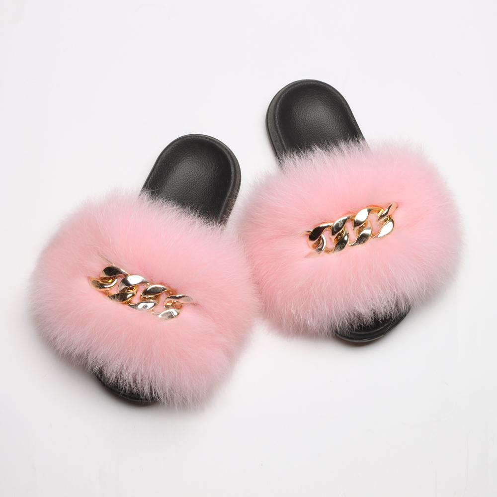 Fur Slippers Raccoon Flip Flops Buy Fluffy Flip Flops Real Fox Fur
