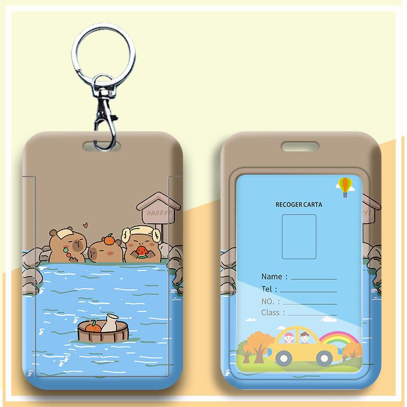 Student Cartoon Lanyard ID & Card Holder for Bus, Subway, Water, and Work Badge