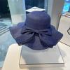 Big Bowknot Sun Straw Hat for Women Summer Wide-brim Panama Cap Outdoor Beach Travel Sunshade Female Bucket Hats Gorras