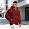 Men's Zip Up Hoodie with Multiple Pockets Casual Athletic Sweatshirt for Spring and Fall