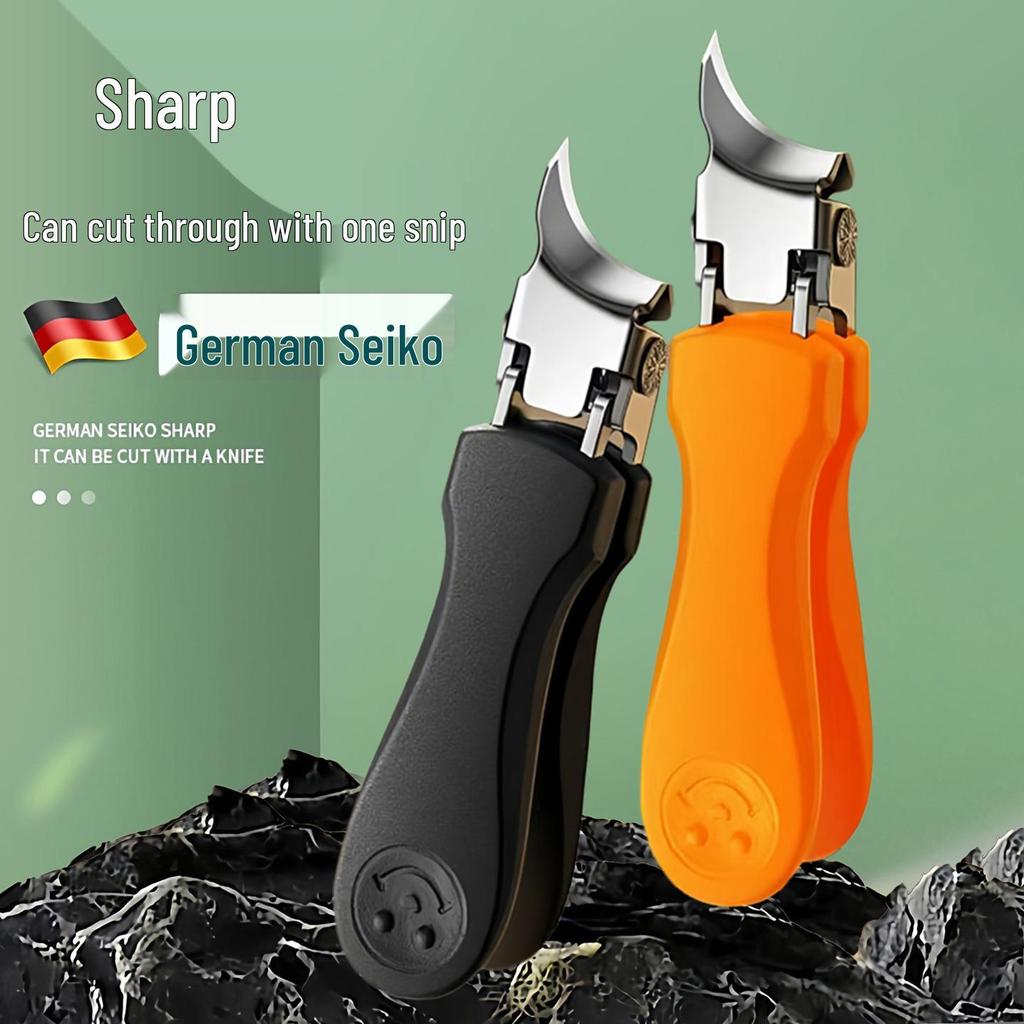 Stainless Steel Anti-Splash Slanted Nail Clipper with Large Opening