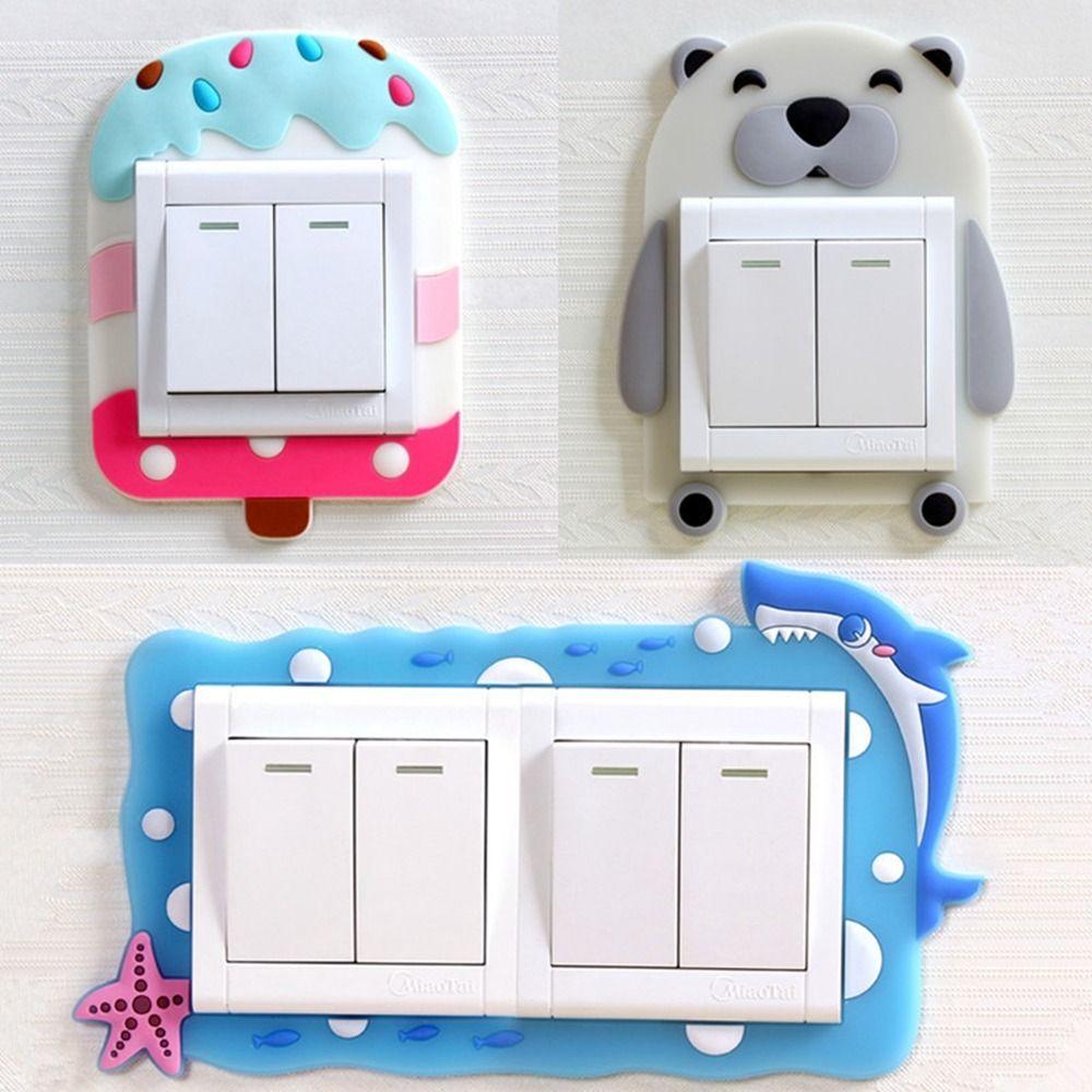 

Animal Silicone Switch Sticker Fruit Luminous Switch Cover Cartoon Home 15