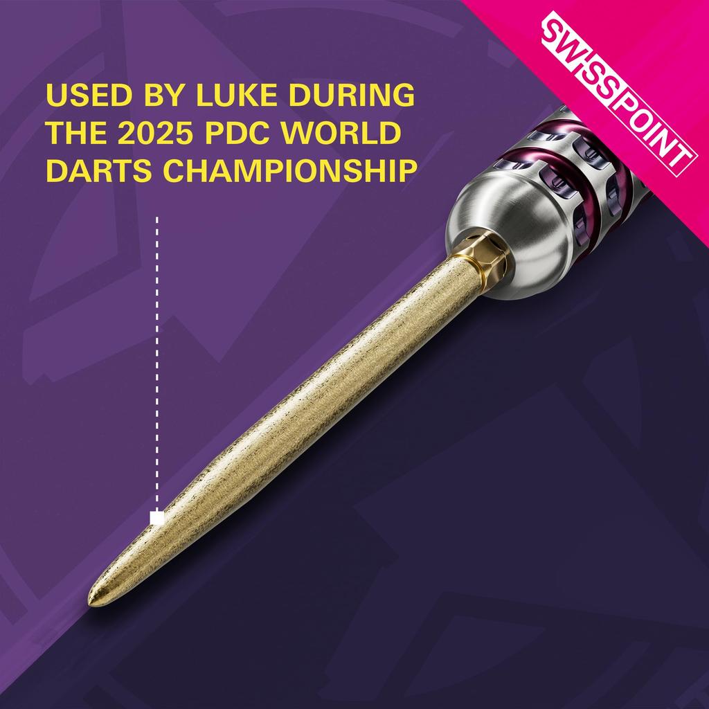TARGET Darts Swiss Point SLK Luke Littler Punkty do Darta o Szorstkiej Teksturze Wymienne Stalowe Profesjonalne Akcesoria do Darta (Zestaw 3) 35mm/42mm –