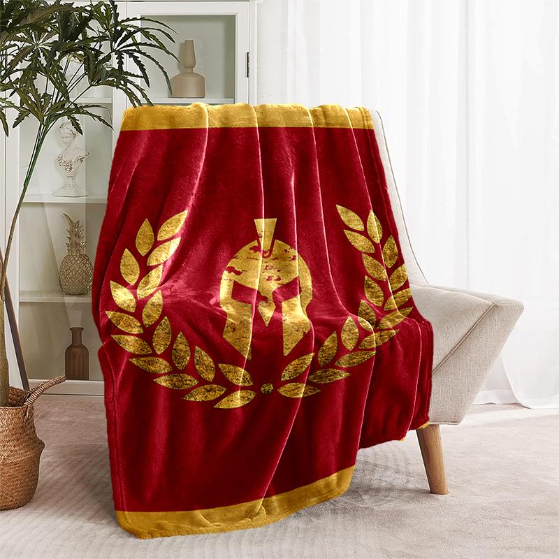 1pc Blanket SPQR Roman Eagle Print Design, Lightweight Blanket for Sofa, Bed- Soft &Warm, Gift for All Seasons Like Christmas, Halloween