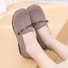 Spring/Summer 2025 Lightweight Slip-On Flyknit Flat Shoes for Middle-Aged & Elderly Women