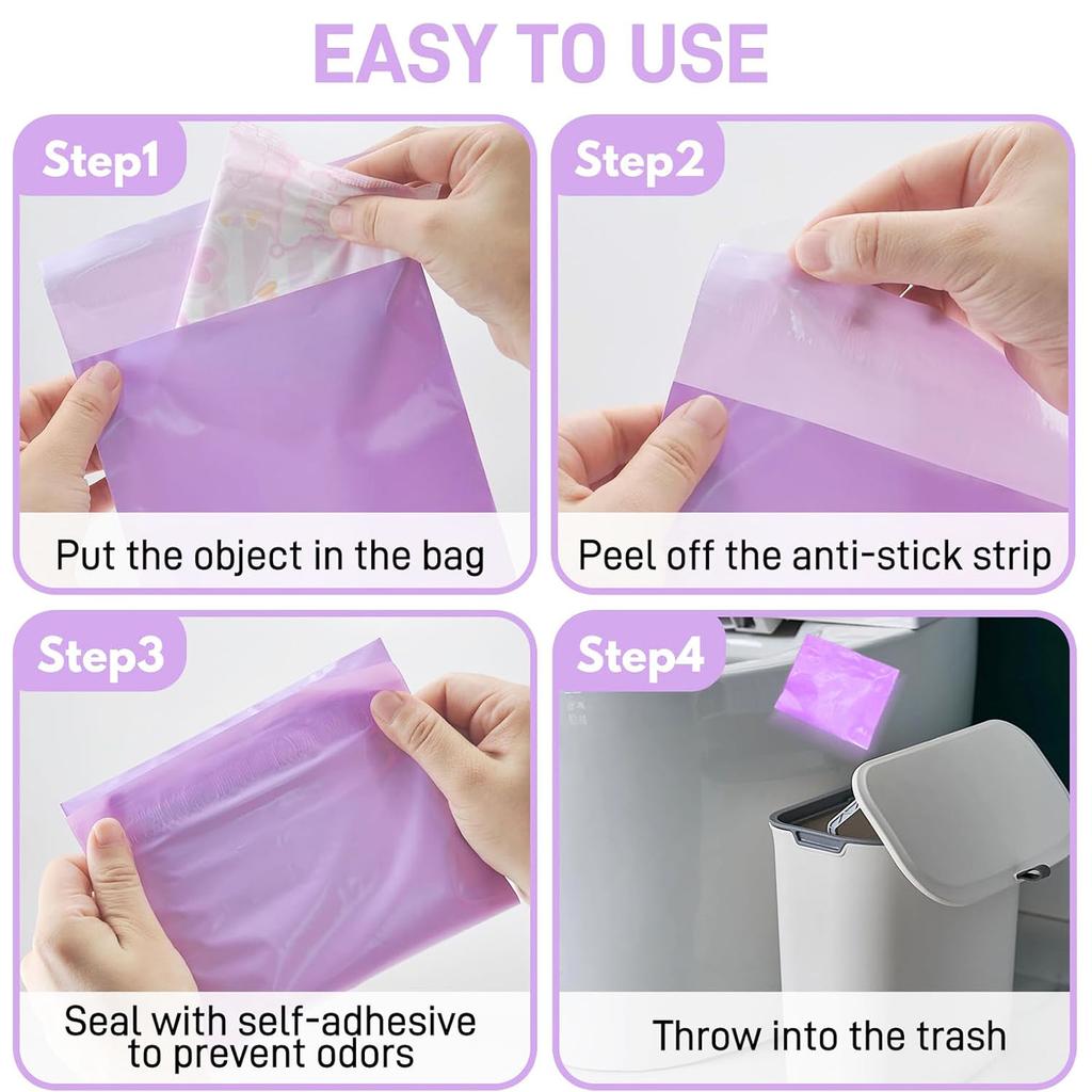 20Pcs/50Pcs Sanitary Napkin Disposal Bags,Women Feminine Hygiene Disposal Bags for Tampons and Pads, Personal Disposal Bag Self-