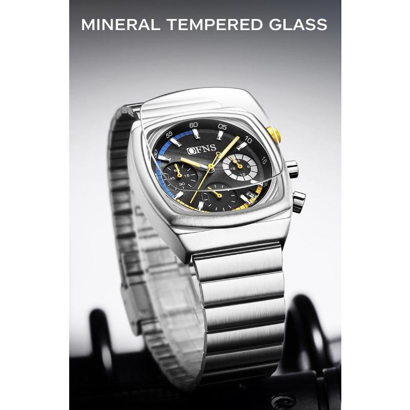 Módní pánské náramkové hodinky Chronograf Datum Vodotěsné Svítící Pánské hodinky Nerezová ocel Luxusní Křemenné Pánské hodinky