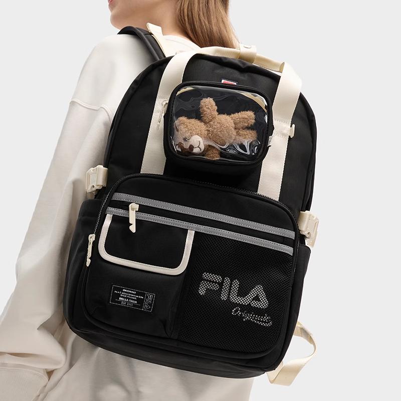 New FILA Fabric Backpack Women's Black F13W519168F-BK