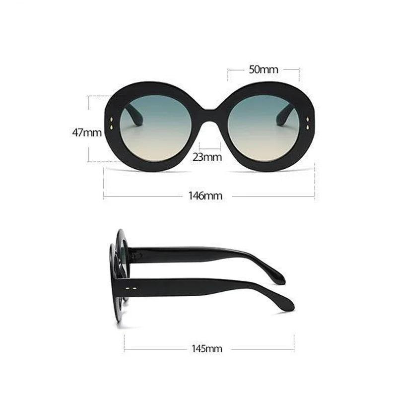 Oversized Round Sunglasses Women  Luxury Brand Design Vintage Windproof Oval Sun Glasses for Female Trendy Big Frame Shades