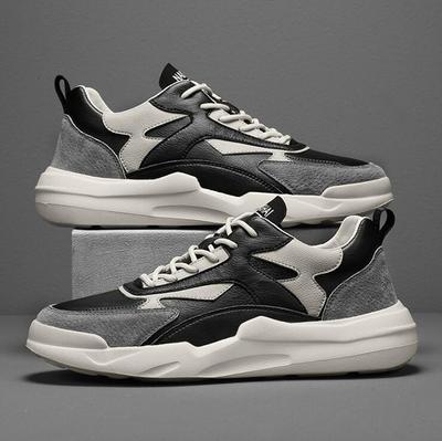 Nuove Sneakers da Uomo Patchwork Tutte le Stagioni Vera Pelle Scarpe Sportive Casual Tendenza Street Scarpe con Plateau Mocassini Lussuosi da Uomo