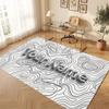 Abstract Personalized Theme Crystal Velvet Floor Rug Personalized Custom Name Text Warm Carpet Home Decoration