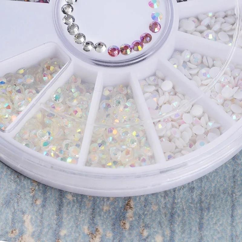 1 Box Colorful Jelly Resin 3D Nail Art Flatback Rhinestone Gems DIY High Quality Nails Enhancement Jewelry Fashion Accessories
