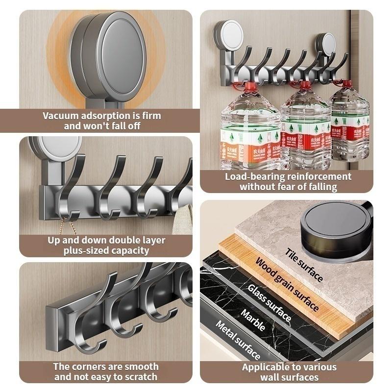 No Need To Drill Suction Cup Strong rear door hook, non-perforated bathroom storage rack hook, entrance door hanger for storage