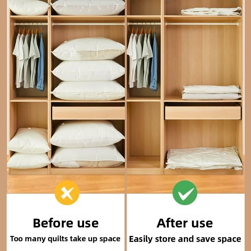 Vacuum Storage Bag For Clothes And Comforters With Pa Pe Material For Home Organization Storage