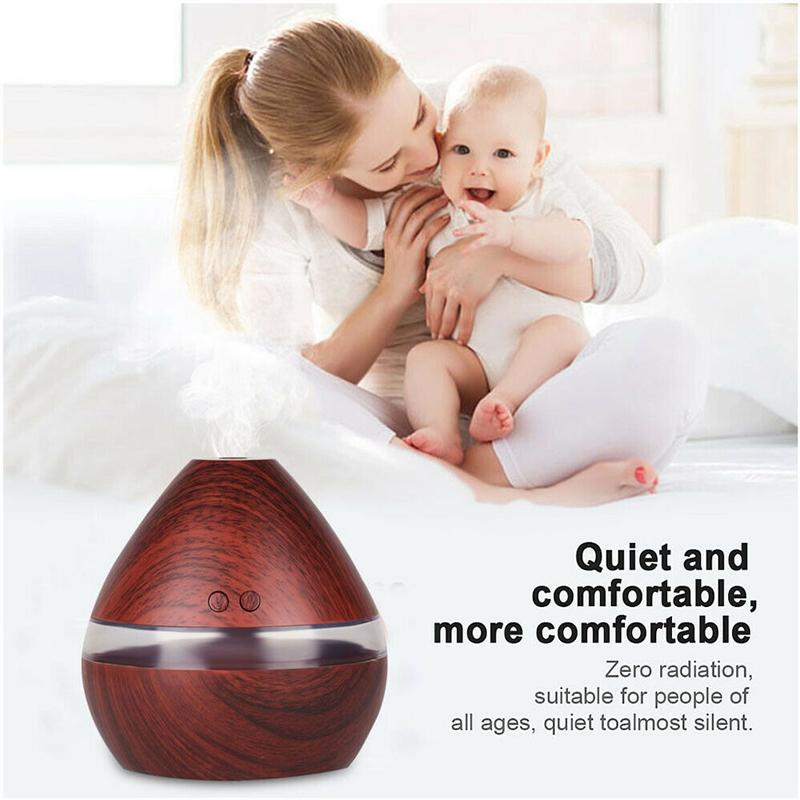 300ML LED Zdalny ultradźwiękowy nawilżacz powietrza Aroma Dyfuzor
