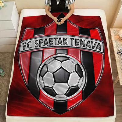 FC Spartak Trnava, Couverture en Flanelle à Motif, Haute Qualité, Confortable pour Toutes les Saisons, Décoration d'Intérieur, Chaleur et Confort, Parfaite pour les Cadeaux.
