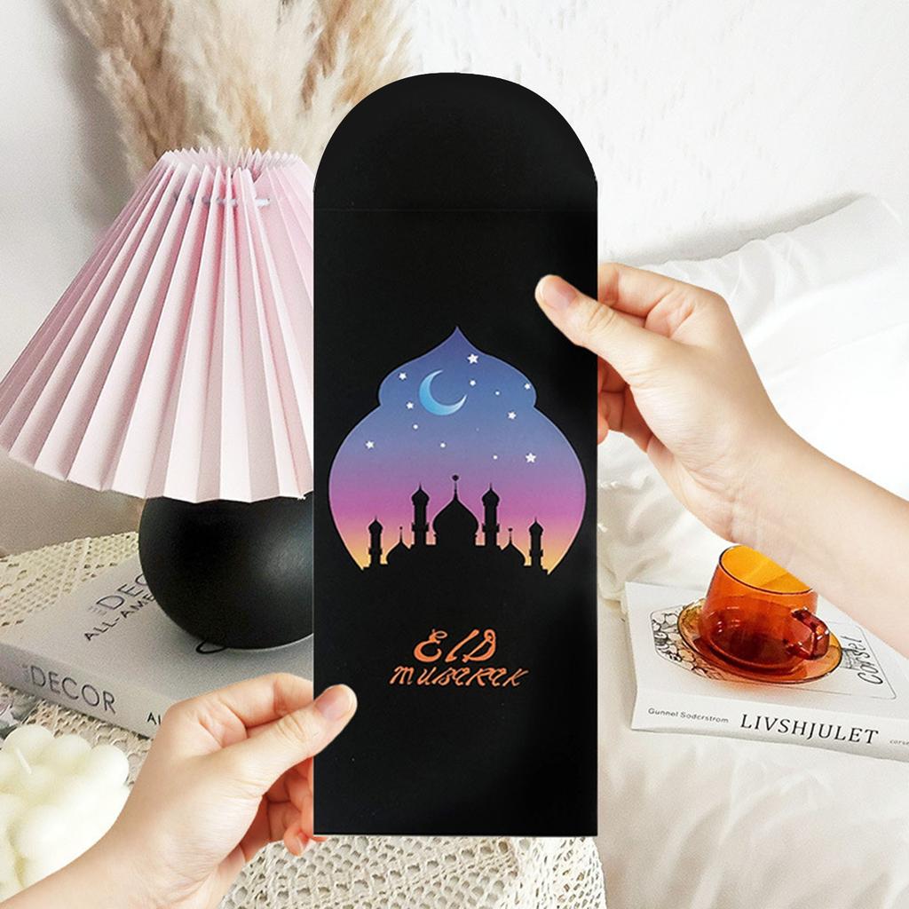 Green Envelopes For Middle Eastern Festivals Moon Lucky Money Eid Decoration