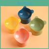 Cute Cartoon Cat Bowl Nordic Style Anti-tipping High-neck Guard Plastic Elevated Prevent Cervical Disease Pet Bowl