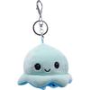 Adorables Porte-clés Peluche Pieuvre Réversible Charm Mignon pour Couple Jouet en Peluche Courte Coton PP