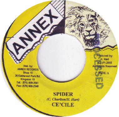 7inch Record CE'CILE - Spider NONE Annex 2000 Jamaica Reggae, Ska & Dub Used