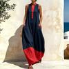 Women's Casual Vintage Sleeveless Color Dress for Everyday Wear