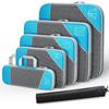 6Pcs/Set Travel Portable Clothes Storage Bags Lightweight Suitcase Bag Compressed Packing Cubes Luggage Bags Organizer Bags