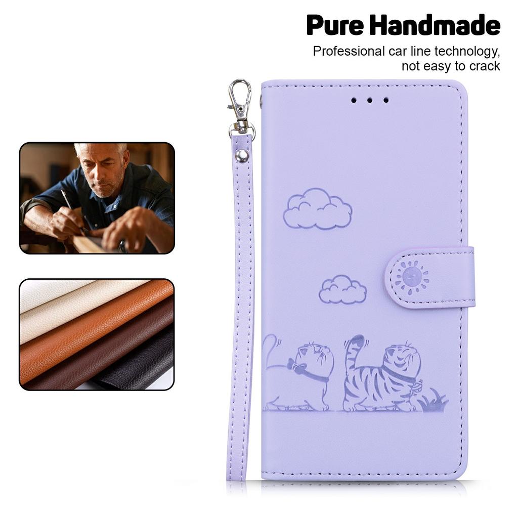 For Xiaomi Poco F7 Pro 5G/F7 Ultra 5G/Redmi K80 Pro 5G/K80 5G Case RFID Blocking Kitten Pattern TPU+PU Leather Phone Cover