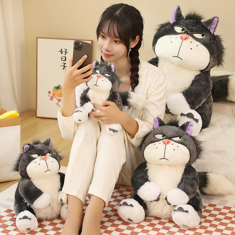 15-65Cm Cute Lucifer Cat Plush Dolls Princess Dream Lucifer Plush Toys Kawaii Cartoon Lucifer Cat Plushie Christmas Gifts