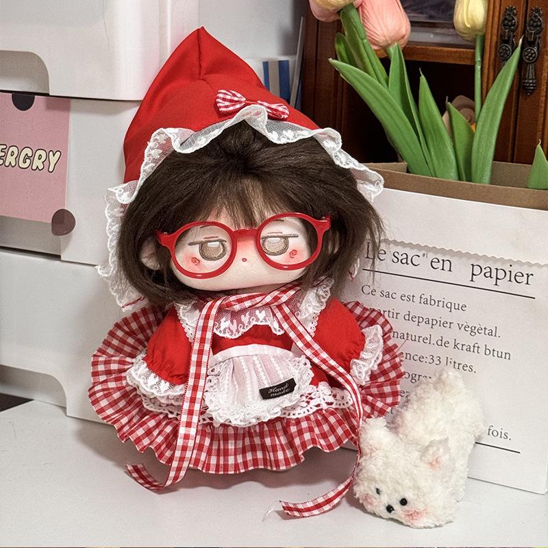 10cm/20cm Baby Doll Cotton Dress Set for Women and Kids - Plush Doll Outfit