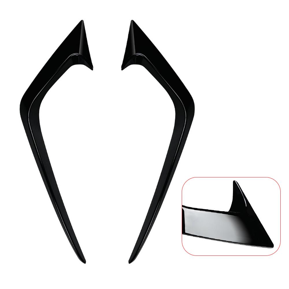 For Ford Fiesta ST MK7 Front Bumper Wind Knife Decoration ABS Fog Lamp Cover Strips Trim Accessories 2012 2013 2014 2015-2017 Gloss Black