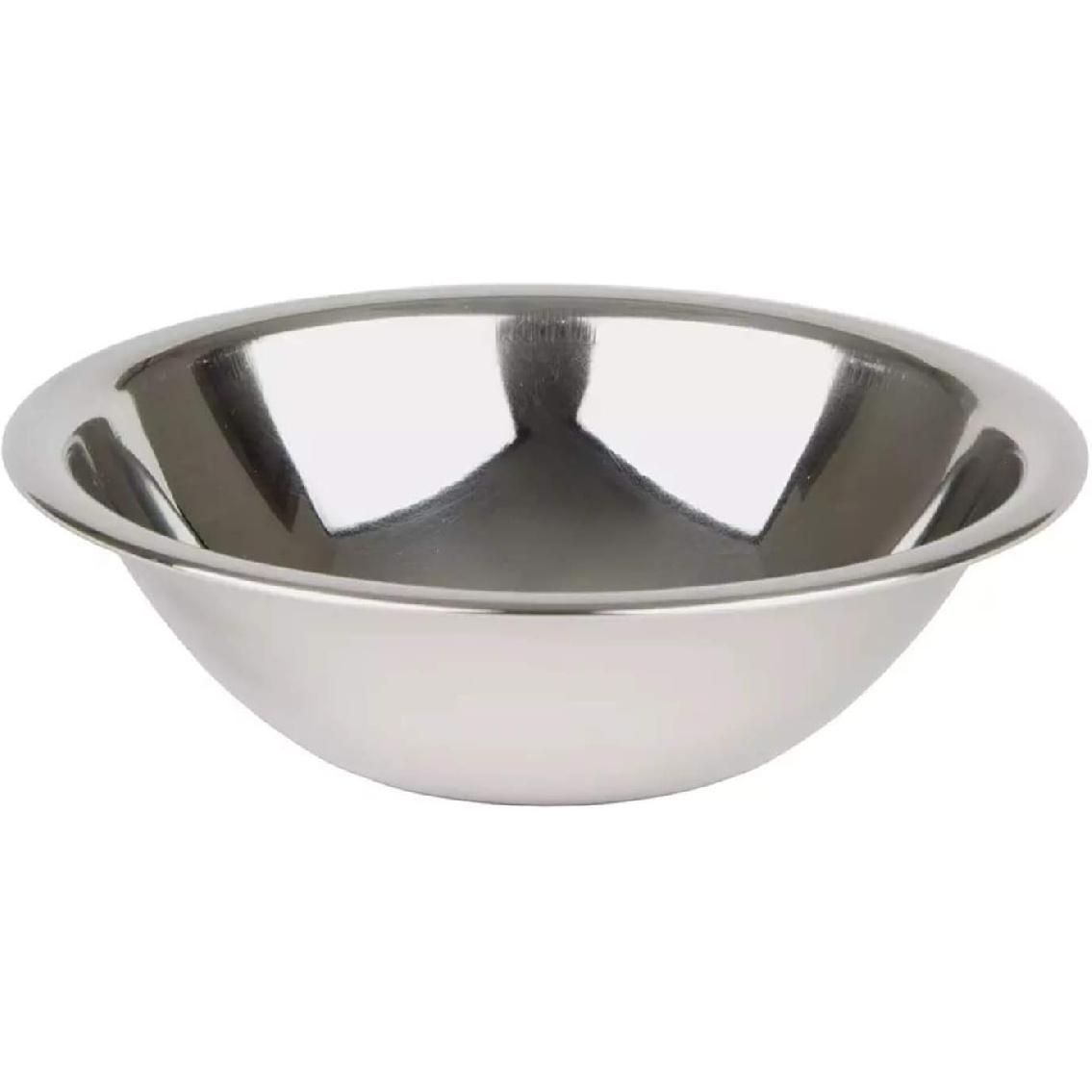 SET OF 6-6 1/2 Inch Wide Stainless Steel Flat Rim Flat Base Mixing Bowl