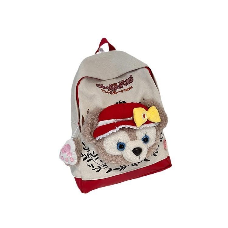 Plush Bear Duffy Backpack Travel School Bags Large Students Capacity