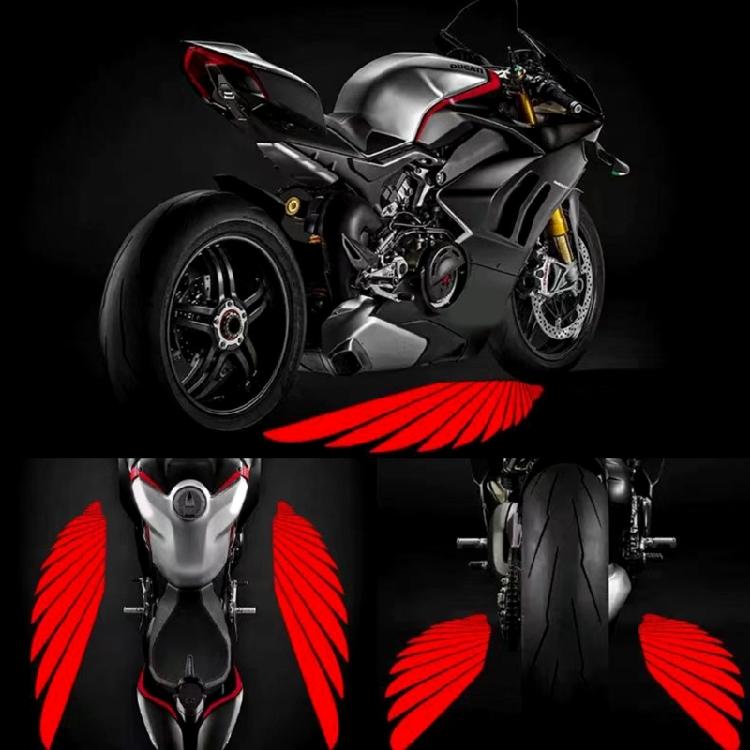 Motorcycle Angels Wing Projection Light Kit 2Pcs Angels Wing Door Lighting Courtesy Projector Waterproof