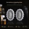 European American Luxury Zircon Earrings: Fashionable S925 Sterling Silver Hollow Ear Studs for Women