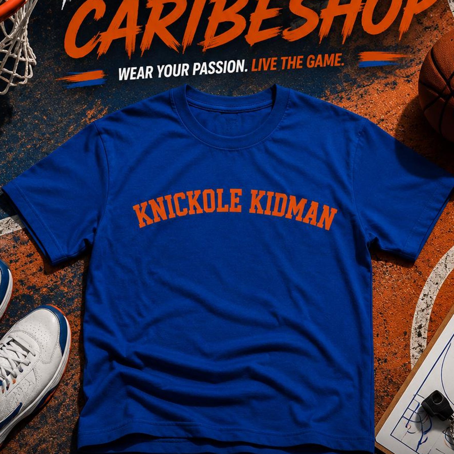 Knickole Kidman Basketball T-Shirt | Funny Basketball Fan Tee | NYC Hoops Shirt | Basketball Lover Gift | Sports Streetwear Tee XL